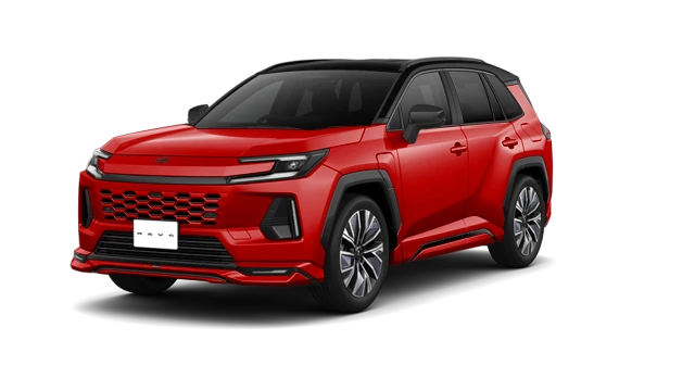 Toyota RAV4 in Black / Emotional Red II, Aero Body Kit, exterior view at 30 degrees